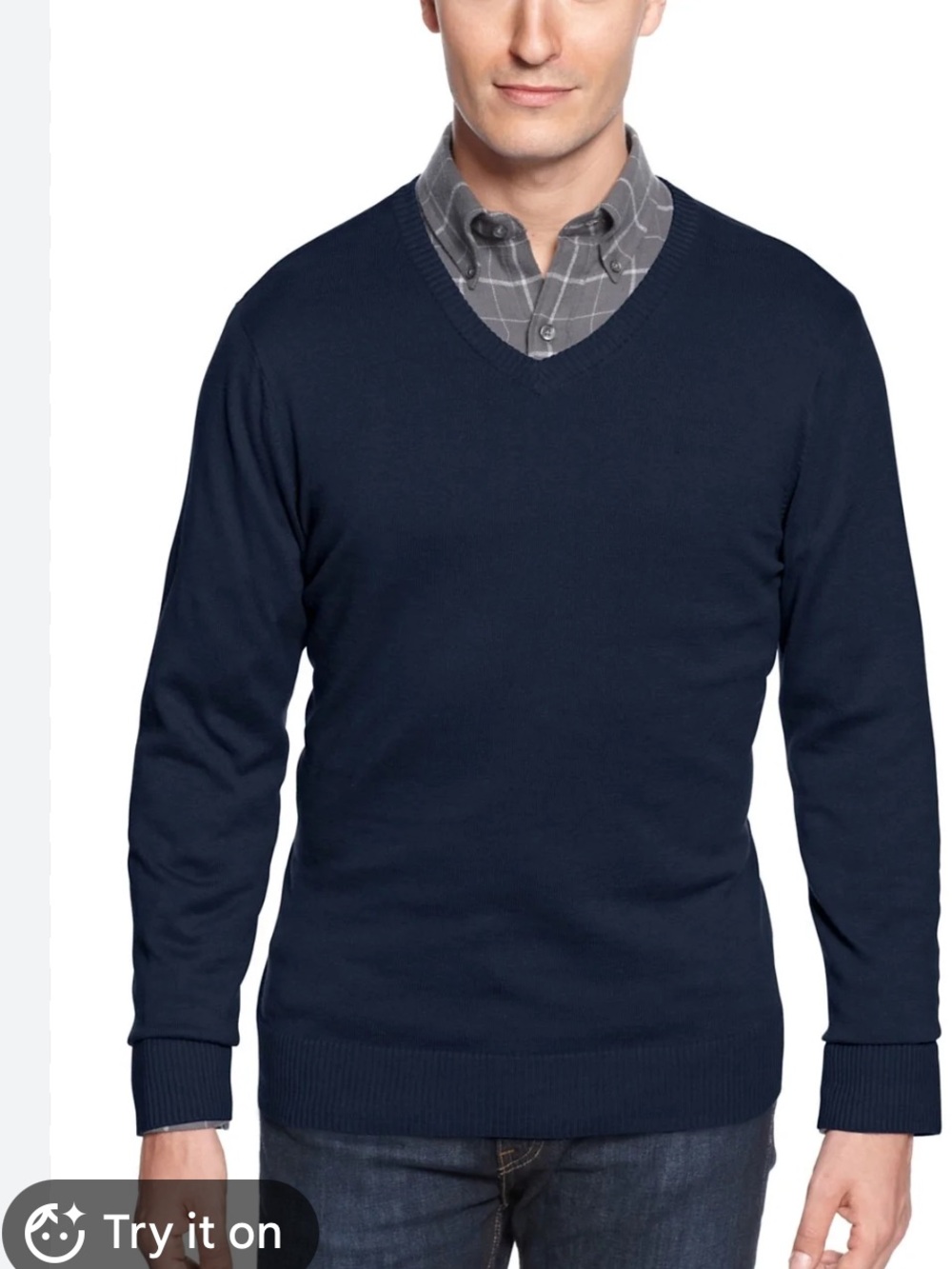 John Ashford Men's V-Neck Sweater in Navy size XXL NWT